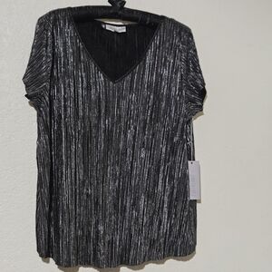 Jennifer Lopez Silver Slinky Fun Party Top